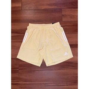 Adidas Own The Run OTR AeroReady Athletic Run Shorts Yellow Men's Medium M 7"